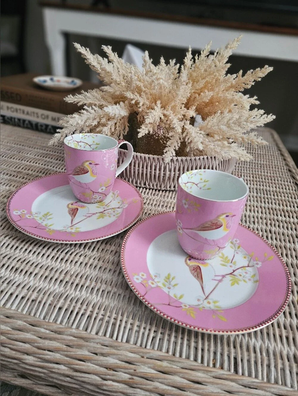 Pip Studio Pink Early Bird Mugs & Plates Porcelain Set